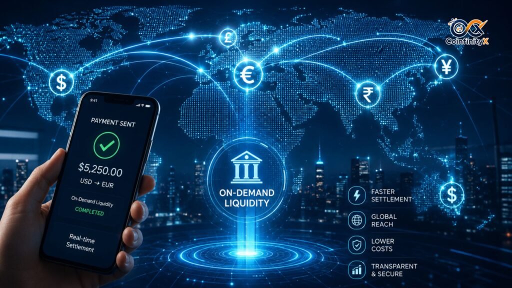 Cross-Border Payments
On-Demand Liquidity
Digital Payments
Global Payments
Payment Technology
FinTech
International Payments
Financial Technology
Real-Time Payments
Digital Finance