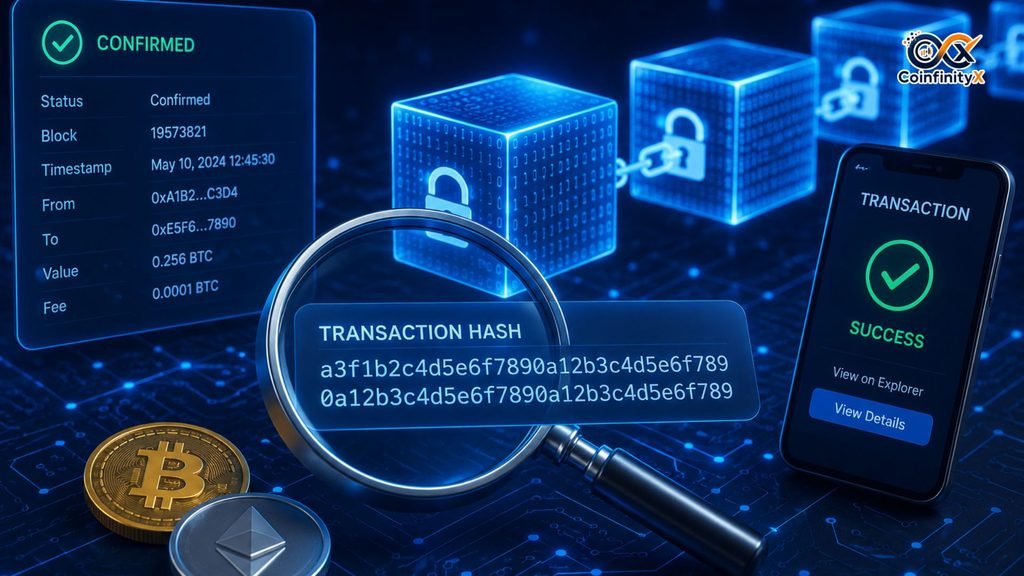 Crypto Transaction Hash
Blockchain Transaction Hash
Crypto Transaction ID
Transaction Hash Explained
How to Find Transaction Hash
Blockchain Transaction Tracking
Crypto Payment Verification
TXID in Cryptocurrency
Blockchain Explorer
Crypto Transaction Verification